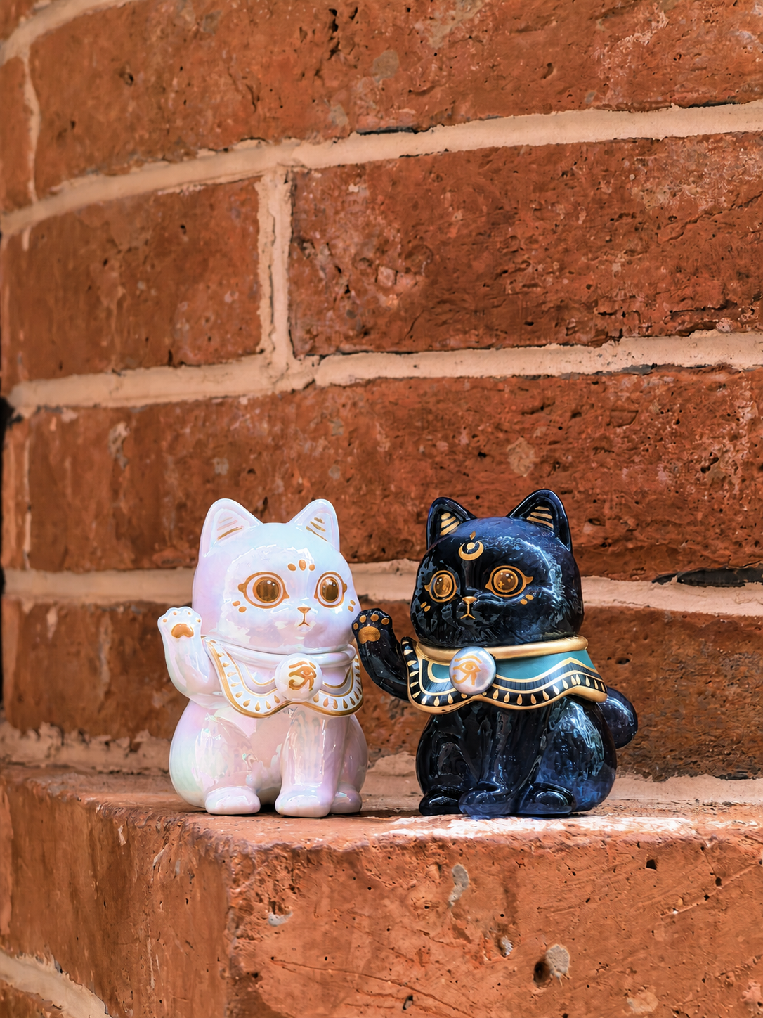 Lucky Cats Bring Every Blessing- Baster White