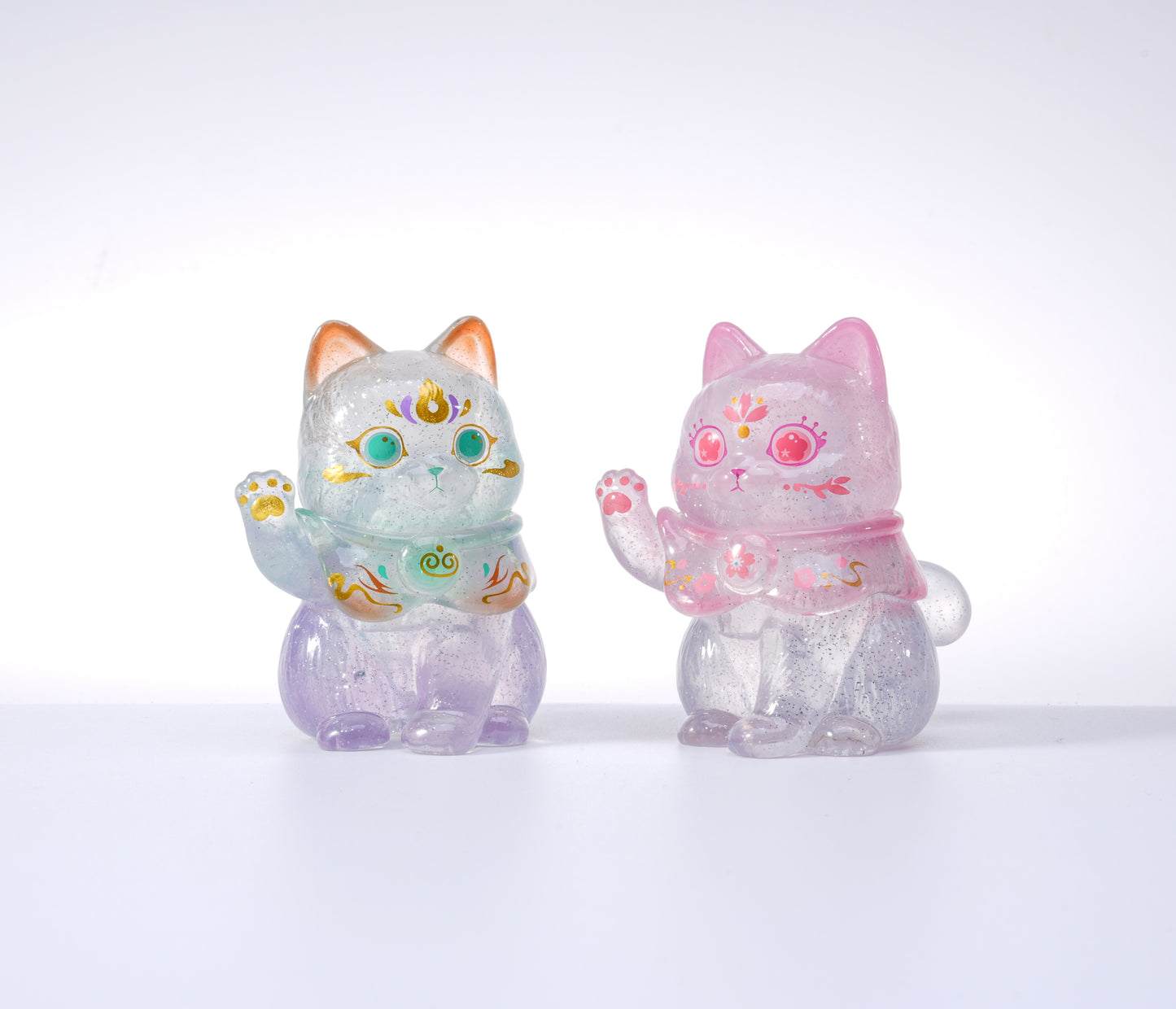 Lucky Cat Limited Edition：Jade Cat &  pink cat
