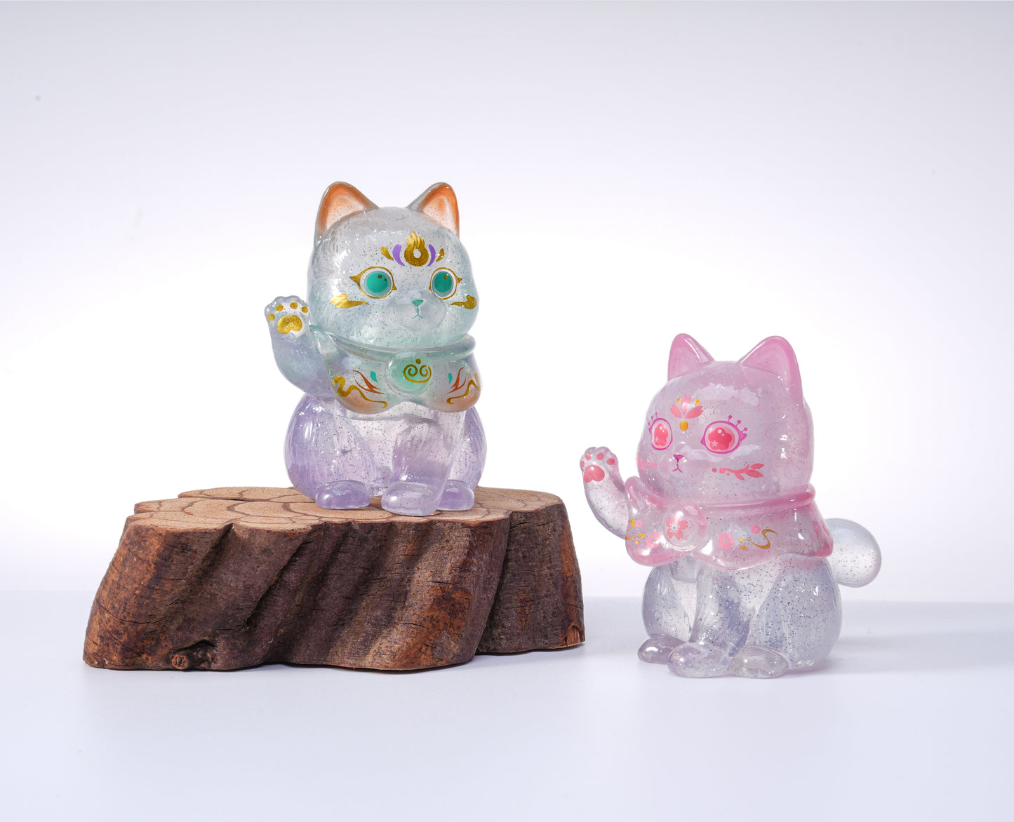 Lucky Cat Limited Edition：Jade Cat &  pink cat